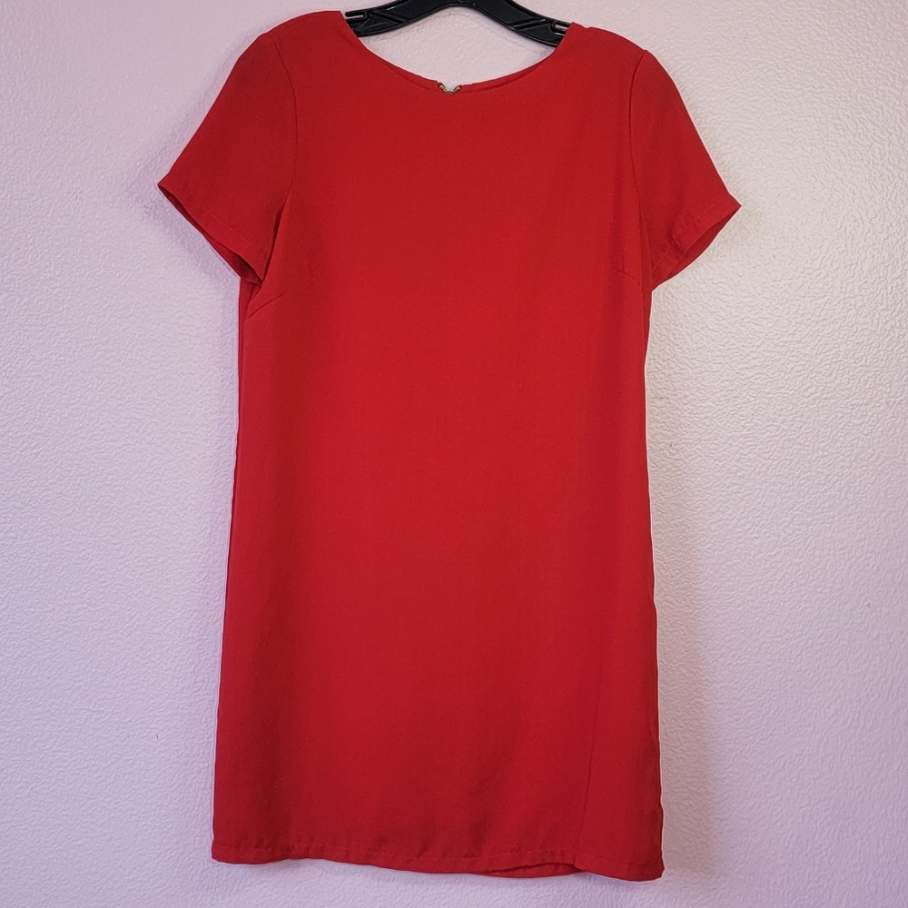 LULU'S Shift and Shout Red Shift Dress/ S.